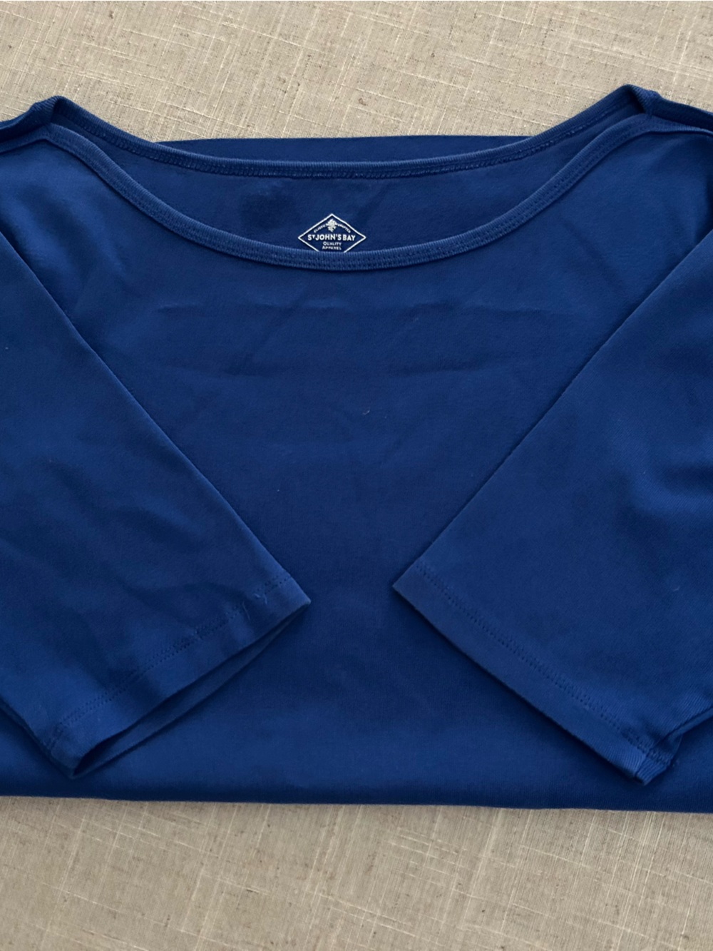 St. John's Bay Women's Navy Scoop Neck Top